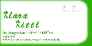 klara kittl business card